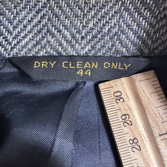 Haggar Vintage Men’s 44R Tweed Wool Blazer Sport Coat 2 Button Jacket USA - Picture 10 of 10